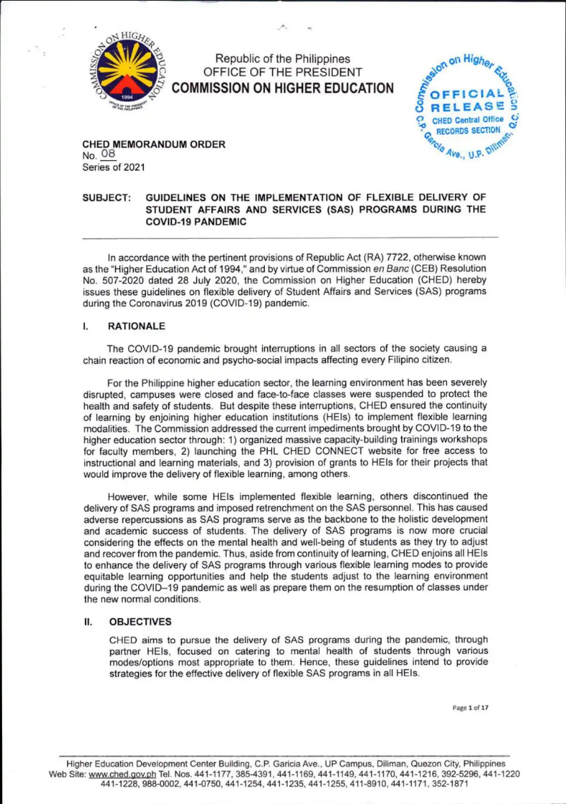CMO No. 8 s. 2021